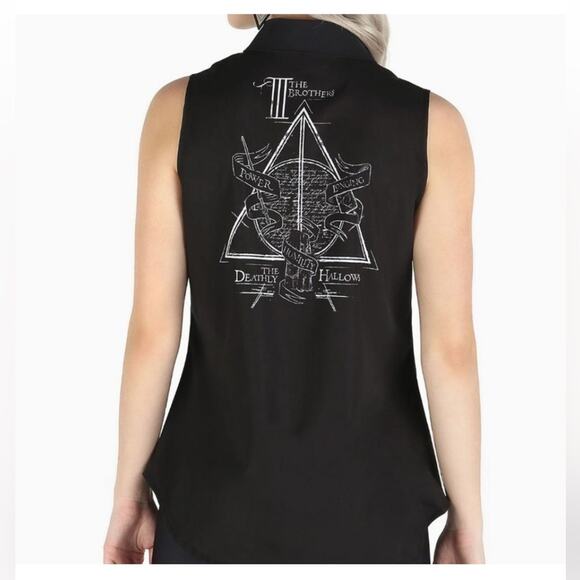 NEW Blackmilk Harry Potter Longline Oversized Gothic Tunic Vest Shirt Top … NWOT - Picture 5 of 10